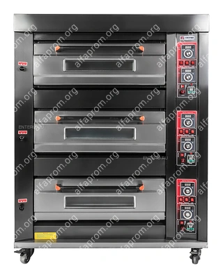 Печь хлебопекарная Miratek BK-36E + каменный под (3 яруса) + пароувлажнение
